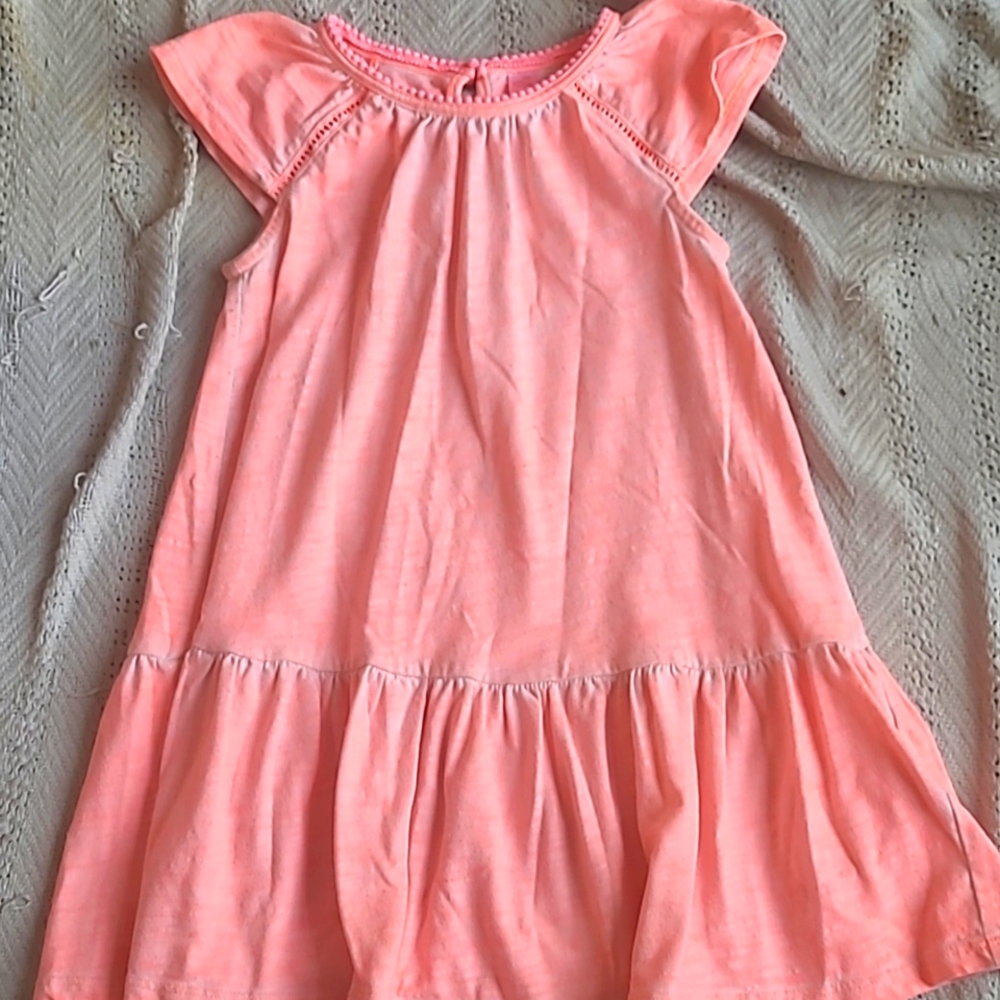 Girls peach sleeveless dress
